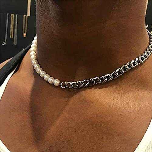 Pearl & Chain Split Necklace - Damned Threads